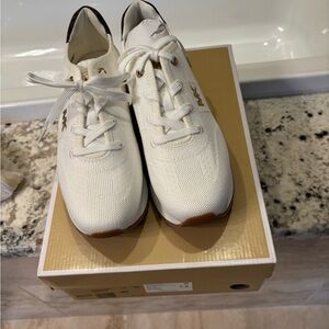 Michael Kors White and Gold Women's Sneakers